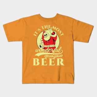 Funny Beer Ugly Christmas Sweater Most Wonderful Time for a Beer T-Shirt Kids T-Shirt